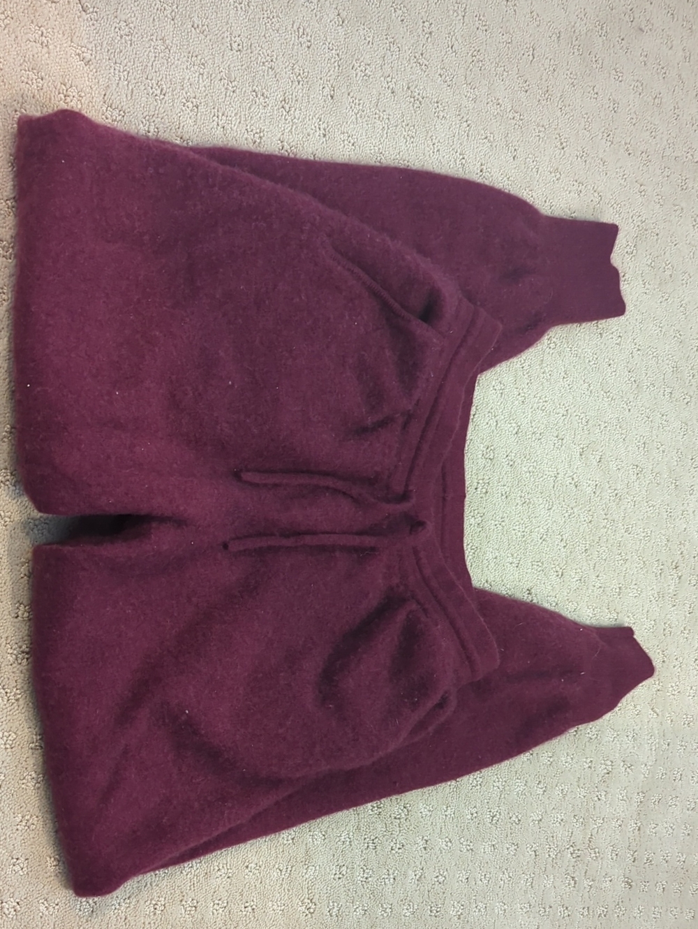 NAADAM Maroon Knit Jogger Pants